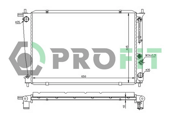 Radiator, engine cooling (PR 3212A1)