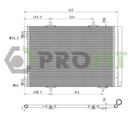 Condenser, air conditioning (1770-0105)