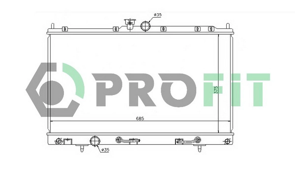 Radiator, engine cooling (PR 4010A1)