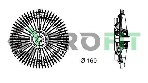 Clutch, radiator fan (1720-3013)