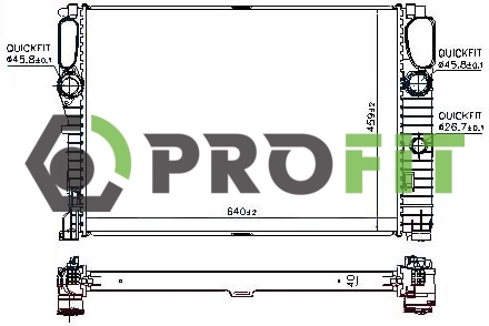Radiator, engine cooling (1740-0322)