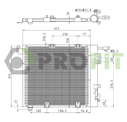 Condenser, air conditioning (1770-0372)