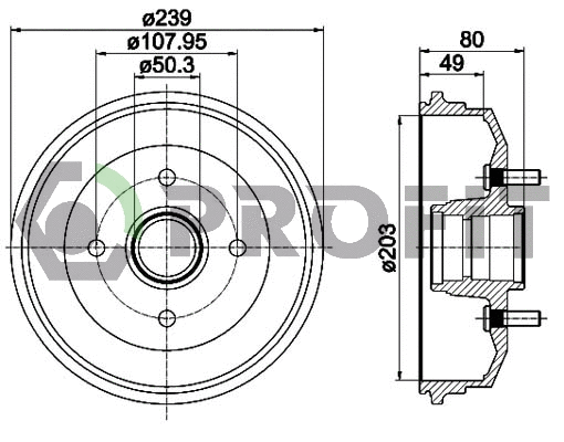 Brake Drum (5020-0023)