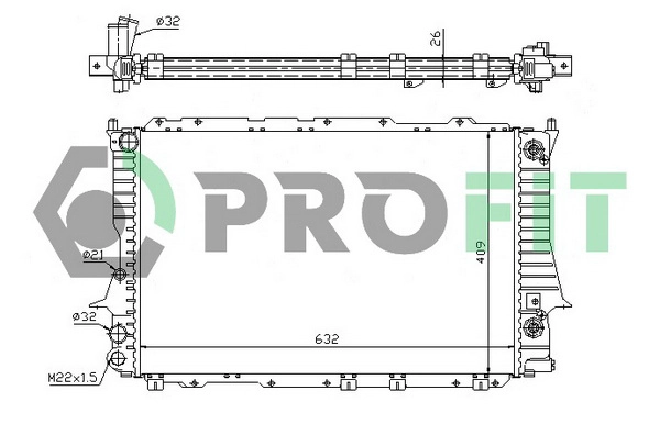 Radiator, engine cooling (PR 0012A4)