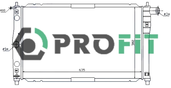 Radiator, engine cooling (PR 1106A1)