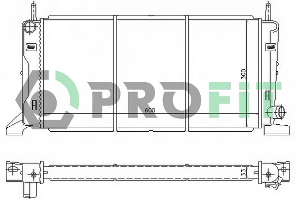 Radiator, engine cooling (PR 2545A1)
