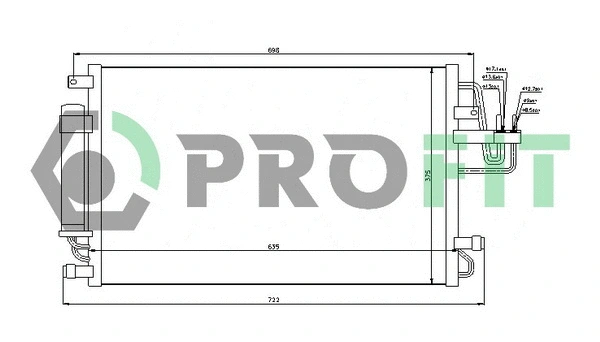 Condenser, air conditioning (PR 1305C1)