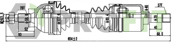 Drive Shaft (2730-0840)
