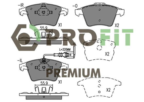 Brake Pad Set, disc brake (5005-1642)