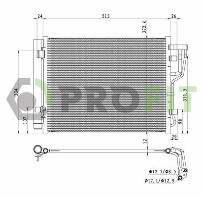 Condenser, air conditioning (1770-0154)