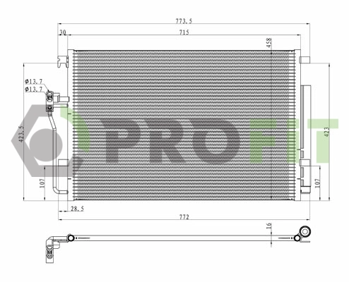 Condenser, air conditioning (1770-0312)