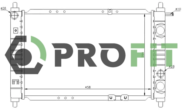 Radiator, engine cooling (1740-0104)