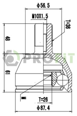 Joint Kit, drive shaft (2710-1510)