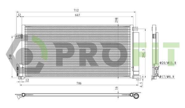 Condenser, air conditioning (1770-0525)