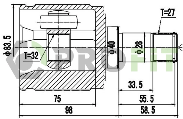 Joint Kit, drive shaft (2810-2066)