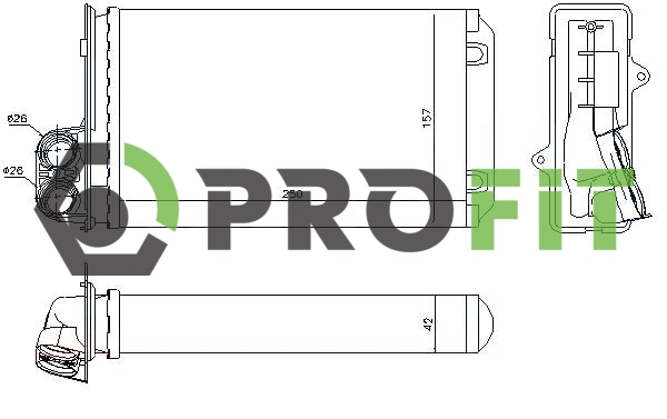 Heat Exchanger, interior heating (1760-0091)