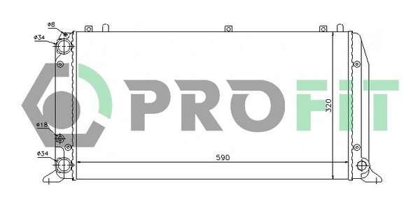 Radiator, engine cooling (PR 0016A2)