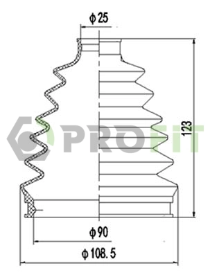 Bellow Kit, drive shaft (2710-0047 XLB)