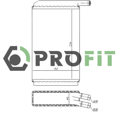Heat Exchanger, interior heating (1760-0001)