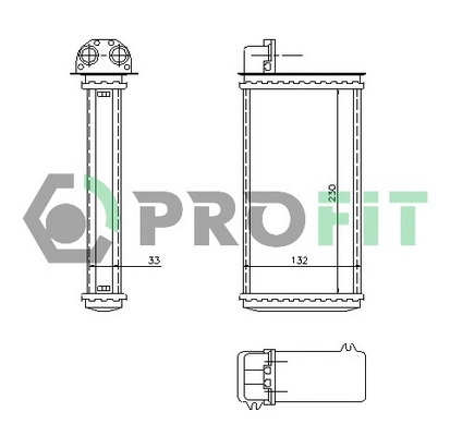 Heat Exchanger, interior heating (PR 0540N5)