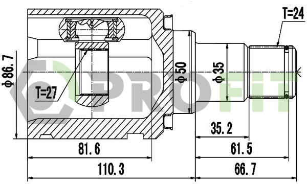 Joint Kit, drive shaft (2810-2086)