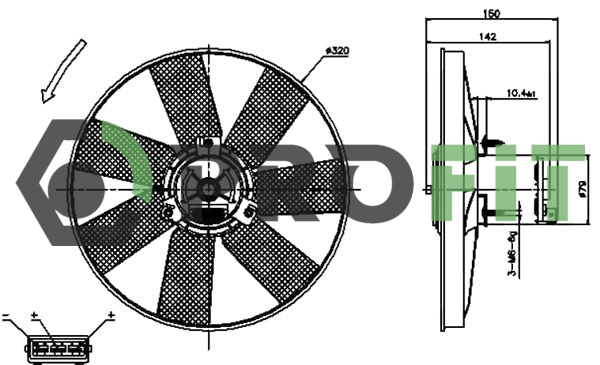 Fan, engine cooling (1850-0013)