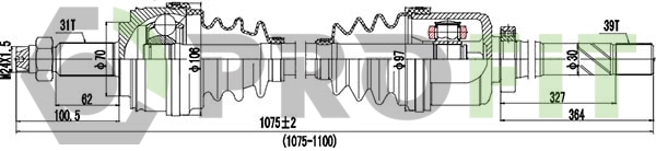 Drive Shaft (2730-3030)