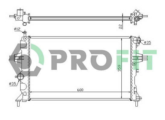 Radiator, engine cooling (PR 5051A1)