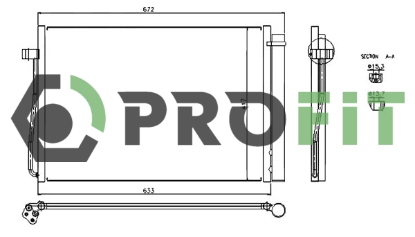 Condenser, air conditioning (1770-0063)