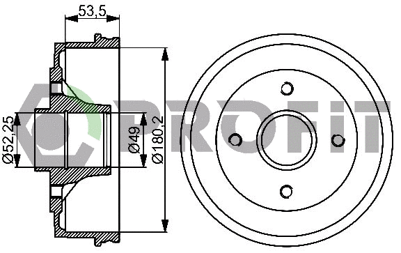 Brake Drum (5020-0075)
