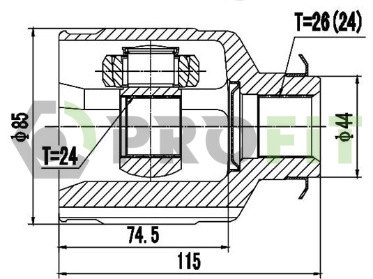 Joint Kit, drive shaft (2810-2068)