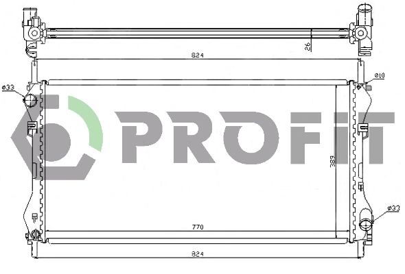 Radiator, engine cooling (PR 2565A1)