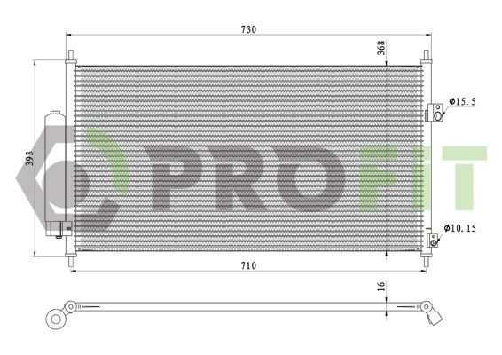 Condenser, air conditioning (1770-0538)