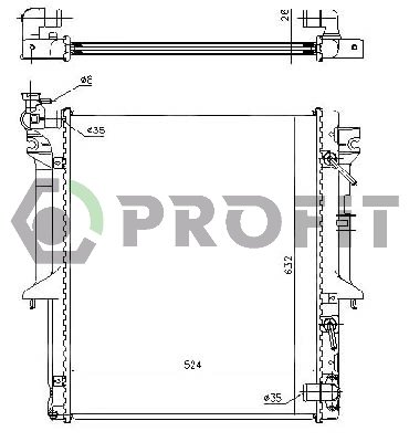 Radiator, engine cooling (PR 4015A1)
