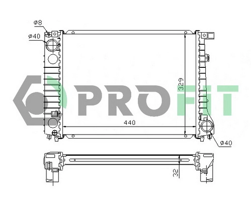 Radiator, engine cooling (PR 0054A1)