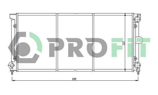 Radiator, engine cooling (PR 9537A2)