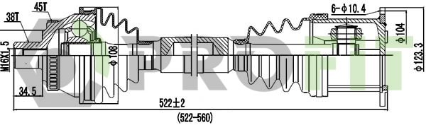 Drive Shaft (2730-3025)