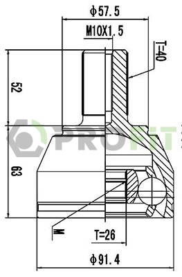 Joint Kit, drive shaft (2710-3058)