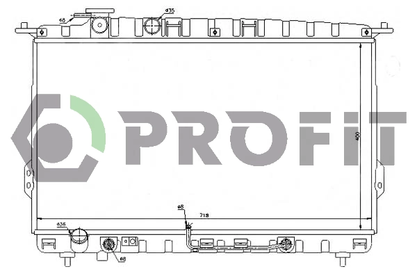 Radiator, engine cooling (PR 1807A2)