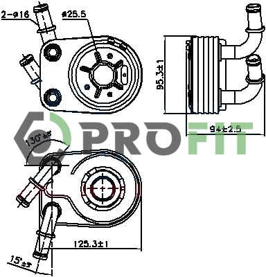 Oil Cooler, engine oil (1745-0029)