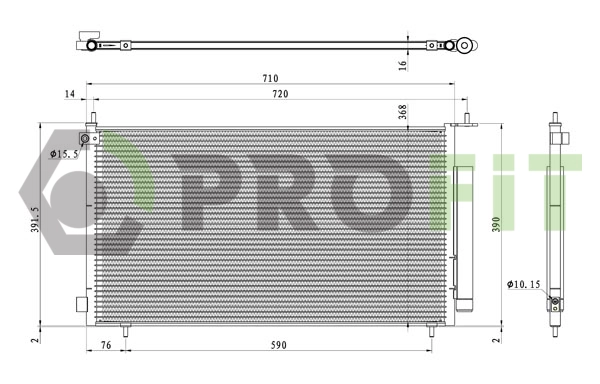 Condenser, air conditioning (1770-0201)