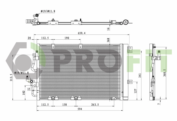 Condenser, air conditioning (1770-0539)