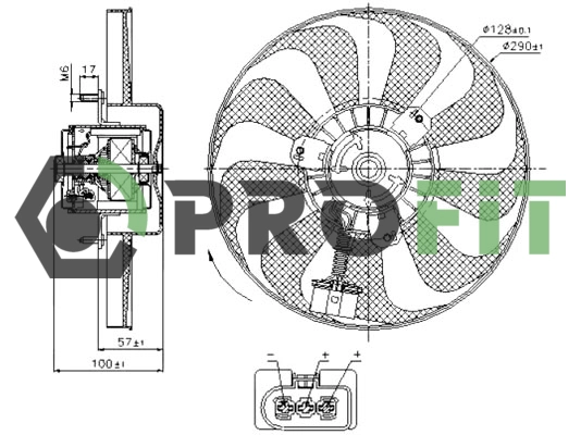 Fan, engine cooling (1850-0009)