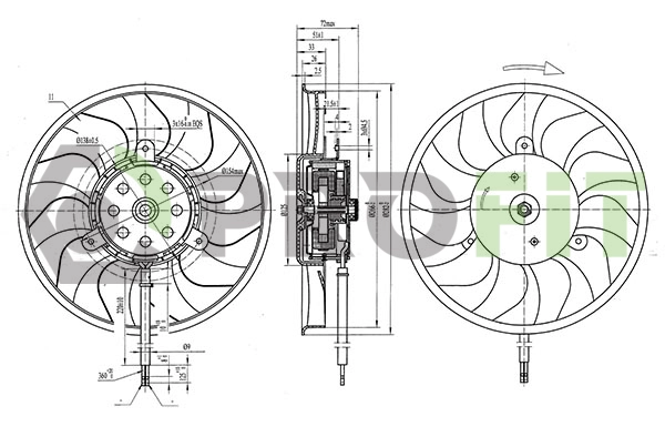 Fan, engine cooling (1850-0069)