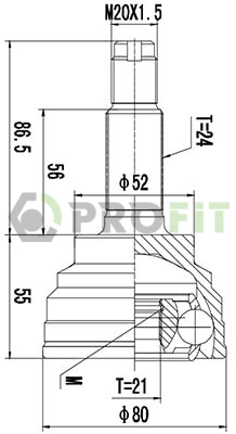 Joint Kit, drive shaft (2710-1548)
