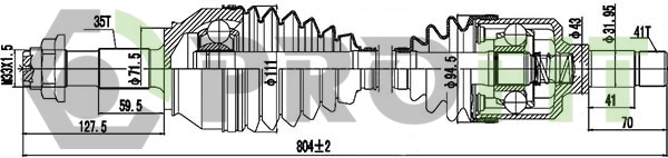 Drive Shaft (2730-1308)