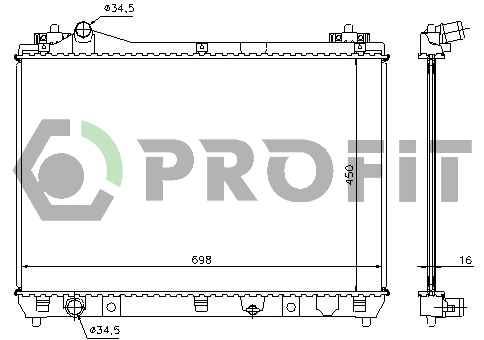 Radiator, engine cooling (PR 7050N1)