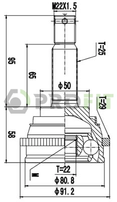 Joint Kit, drive shaft (2710-2655)
