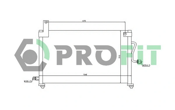 Condenser, air conditioning (PR 1108C1)
