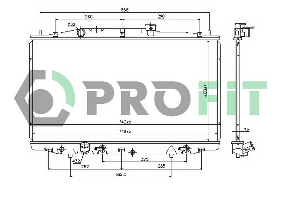 Radiator, engine cooling (PR 2922A2)